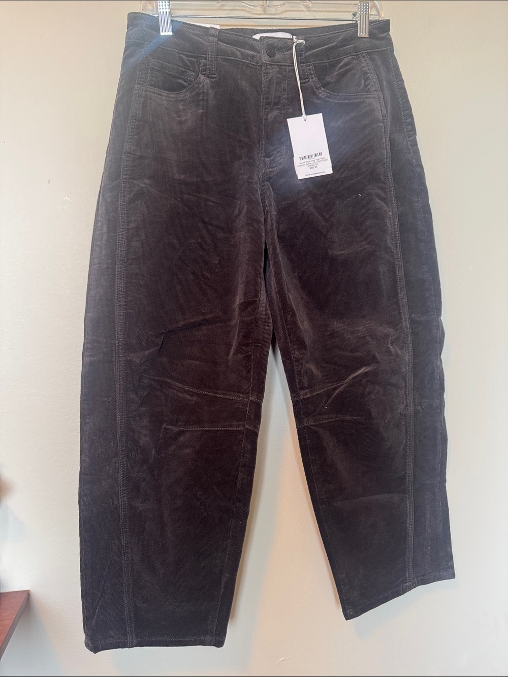Vervet Kate NWT Brown Barrel Leg Corduroy Jean Pants
